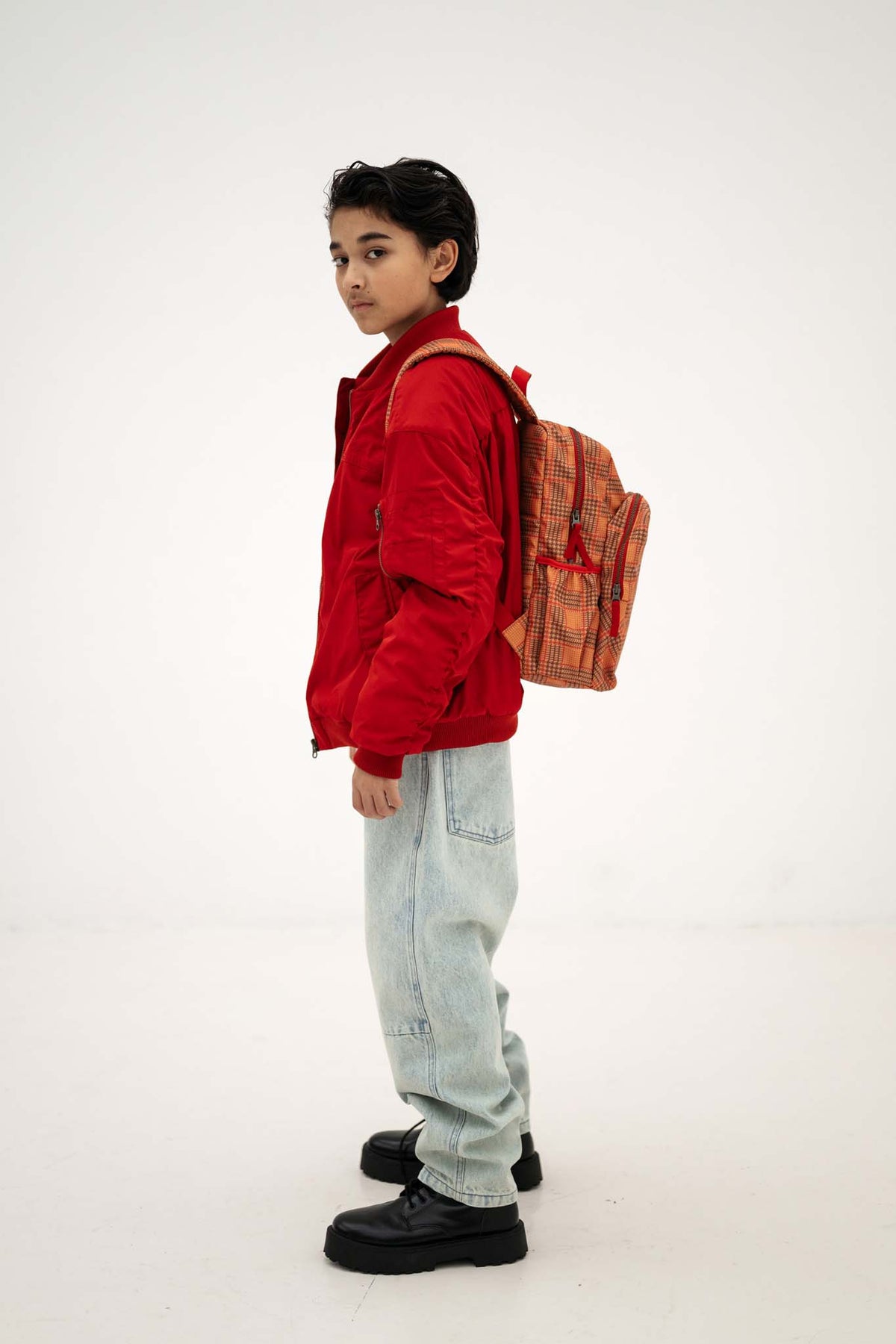 bomber coat - rusty red