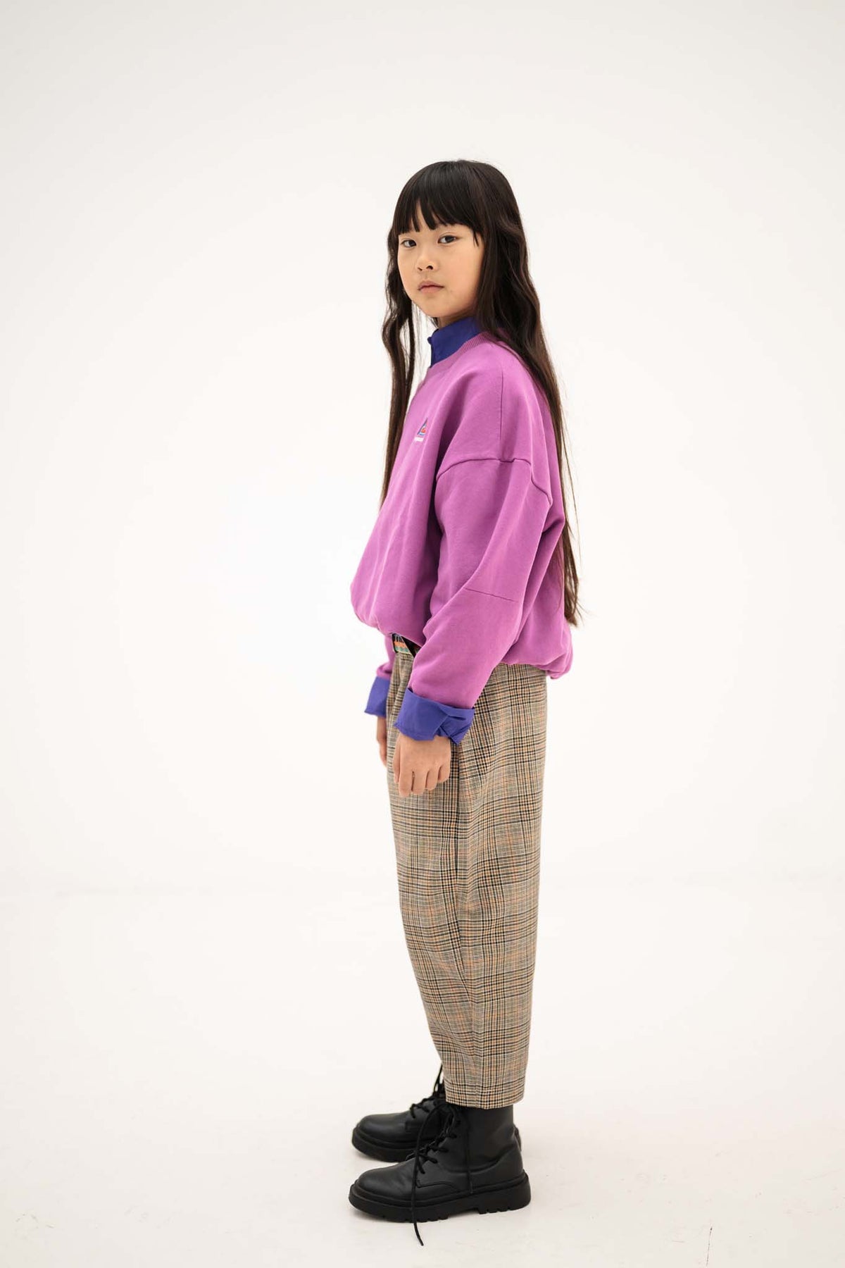 cozy drop sweater - purple orchid