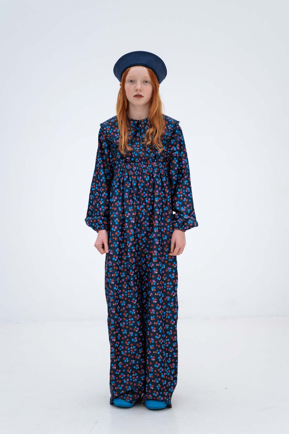 fancy collar blouse - scattered petals