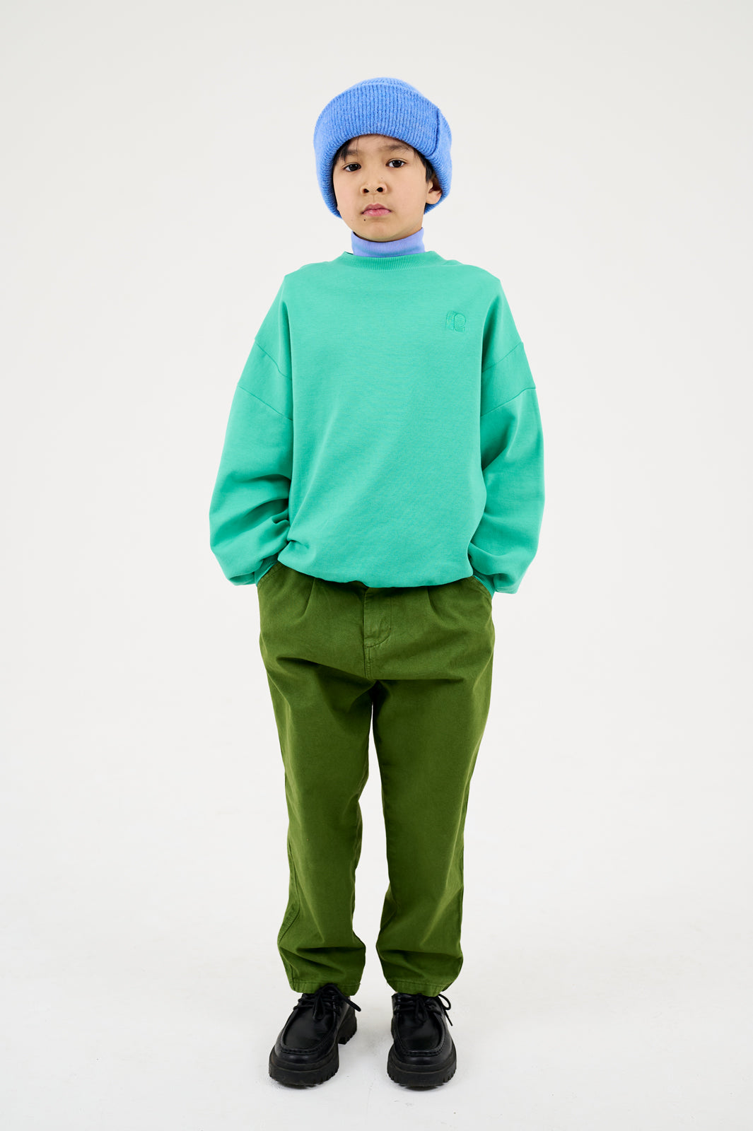 crewneck sweater - brilliant green