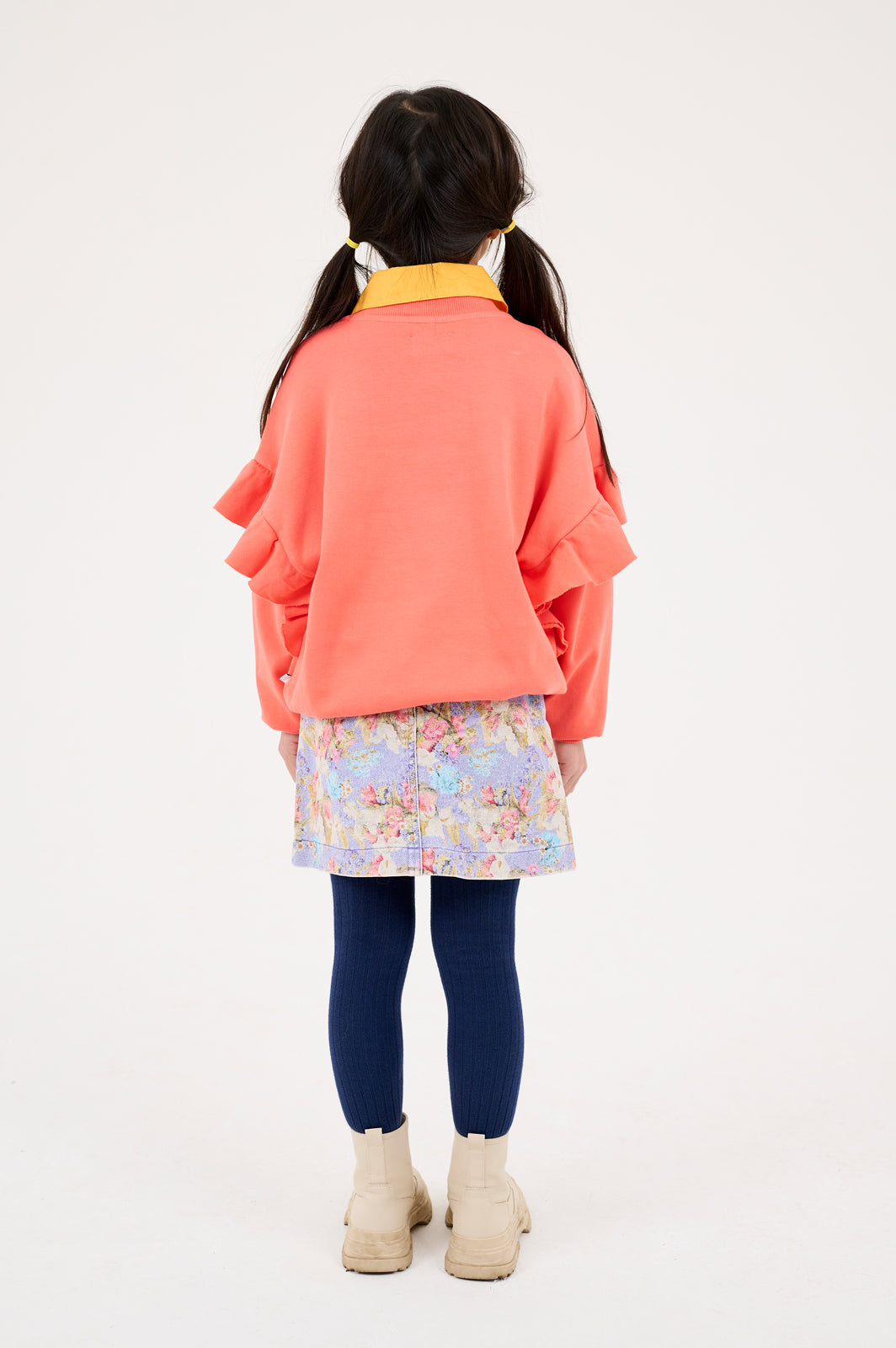 ruffle sweater short - flow coral