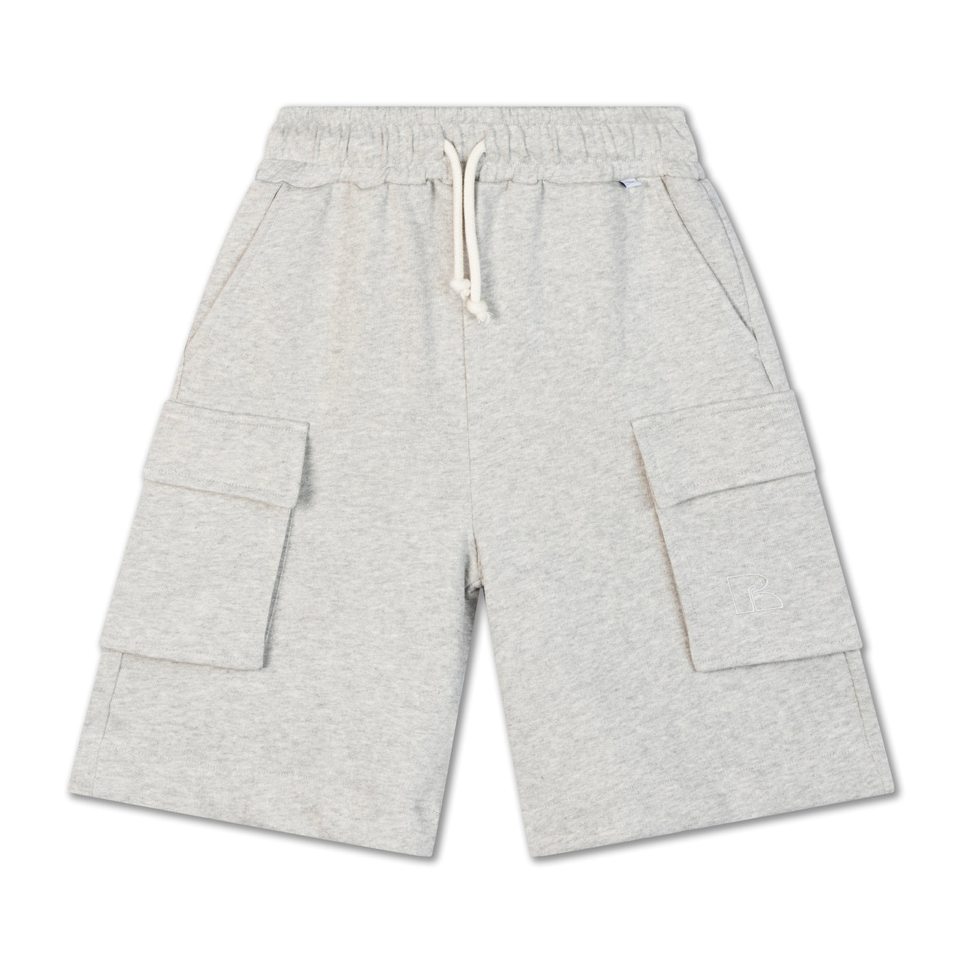Midi-Cargoshorts – Hellgrau meliert