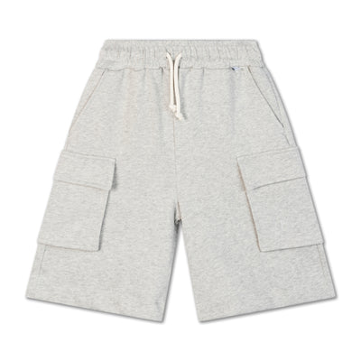 Midi-Cargoshorts – Hellgrau meliert