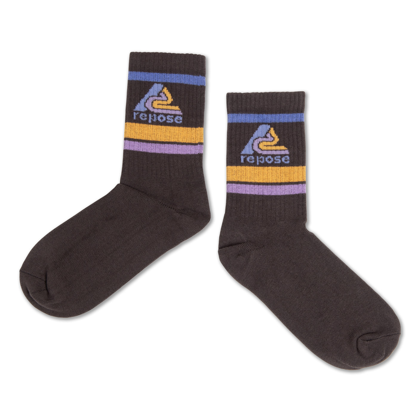 sporty socks - charcoal grey logo