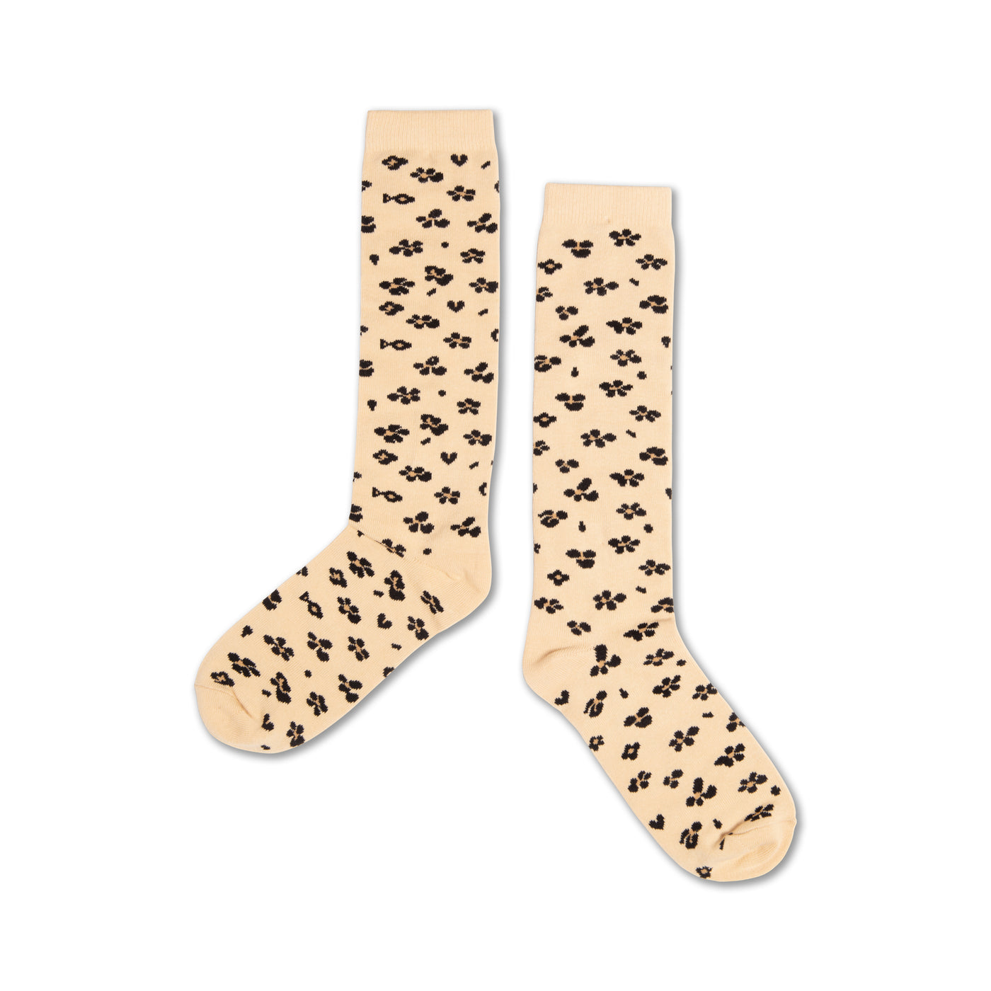 knee socks - leopard flower