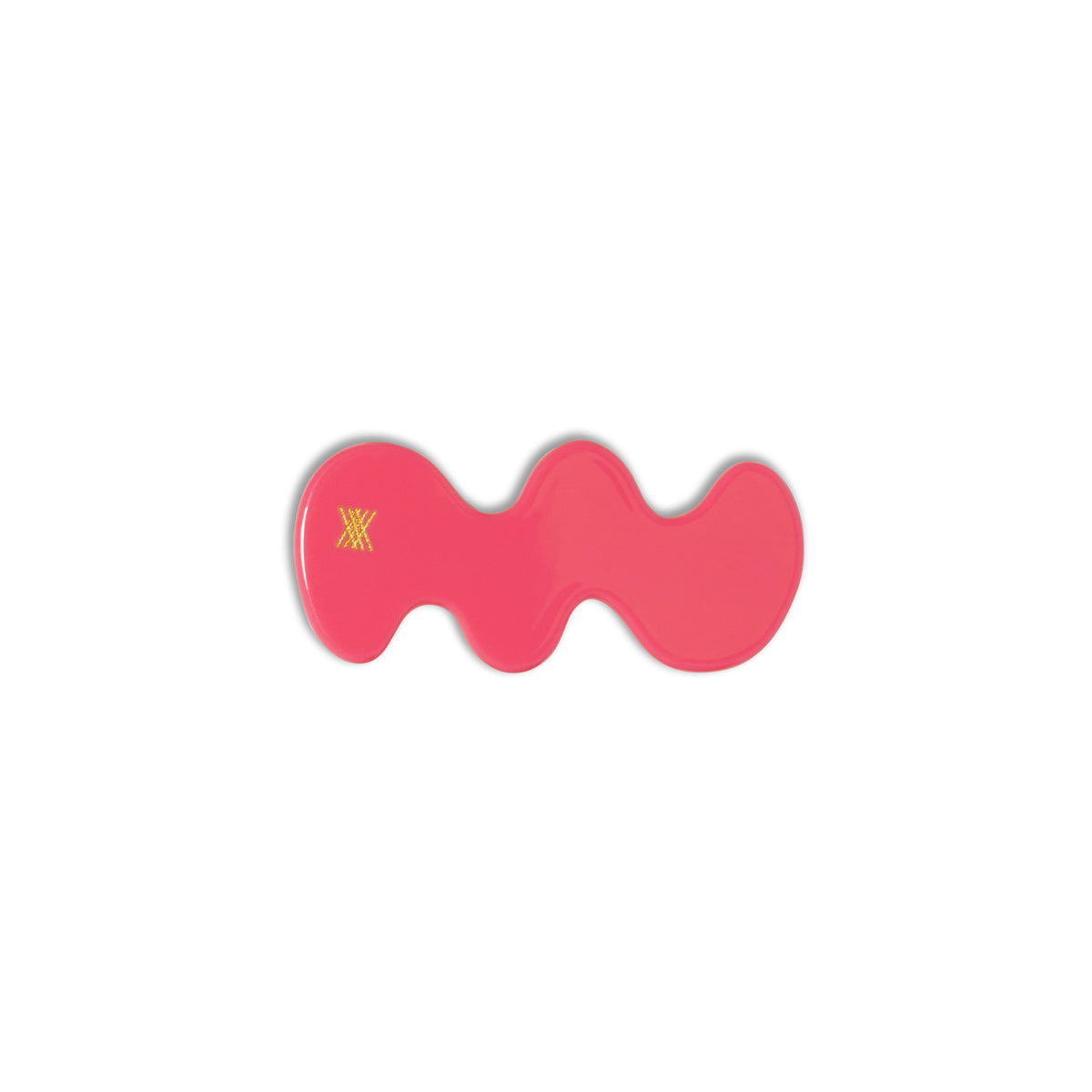 wavy hair clip - bright pink