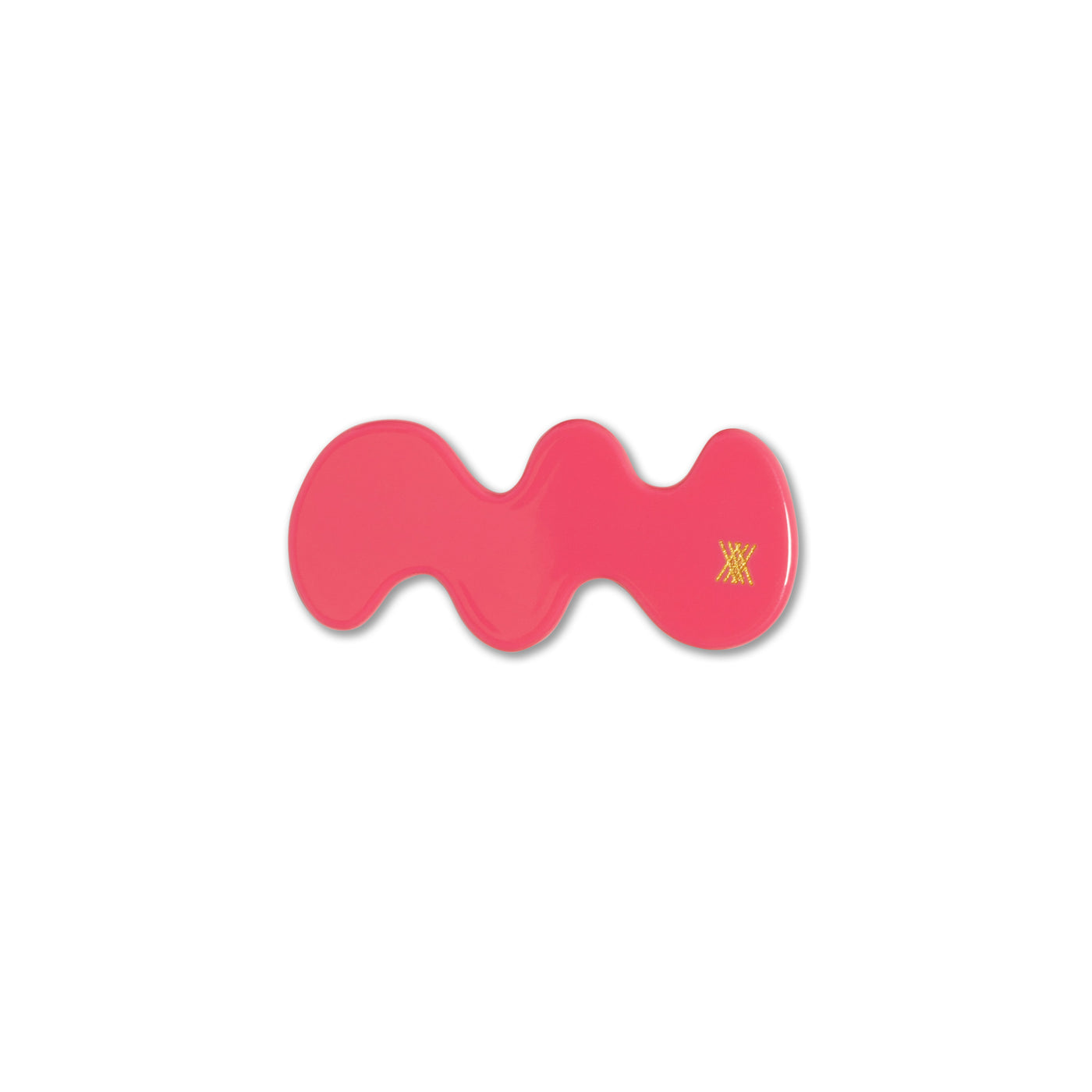 wavy hair clip - bright pink