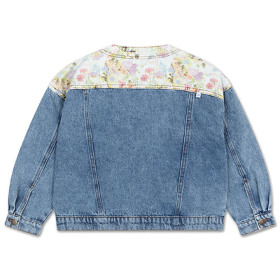 bob denim jacket - acid color block