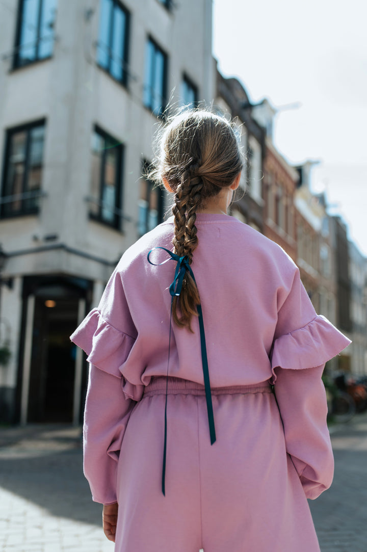 ruffle sweater - faded violet – Repose AMS