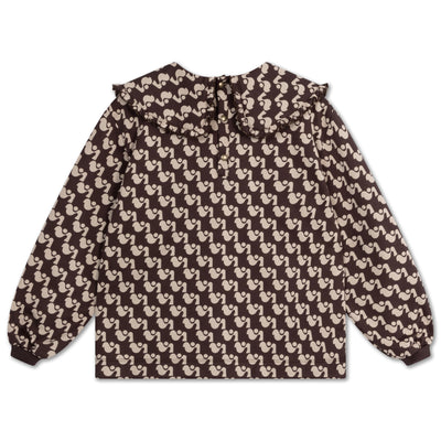 fancy collar sweater - graphic duck dot