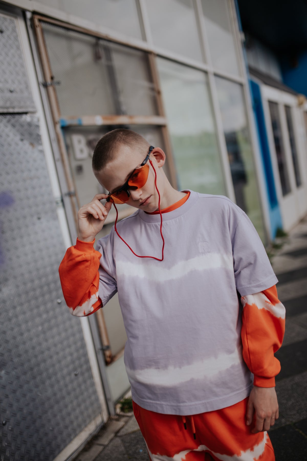 tee shirt - lavender fog tie dye