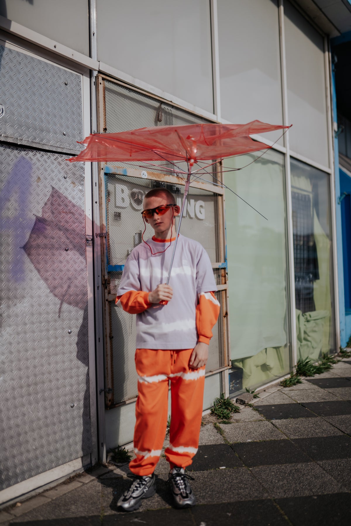 sweatpants - fiesta red tie dye