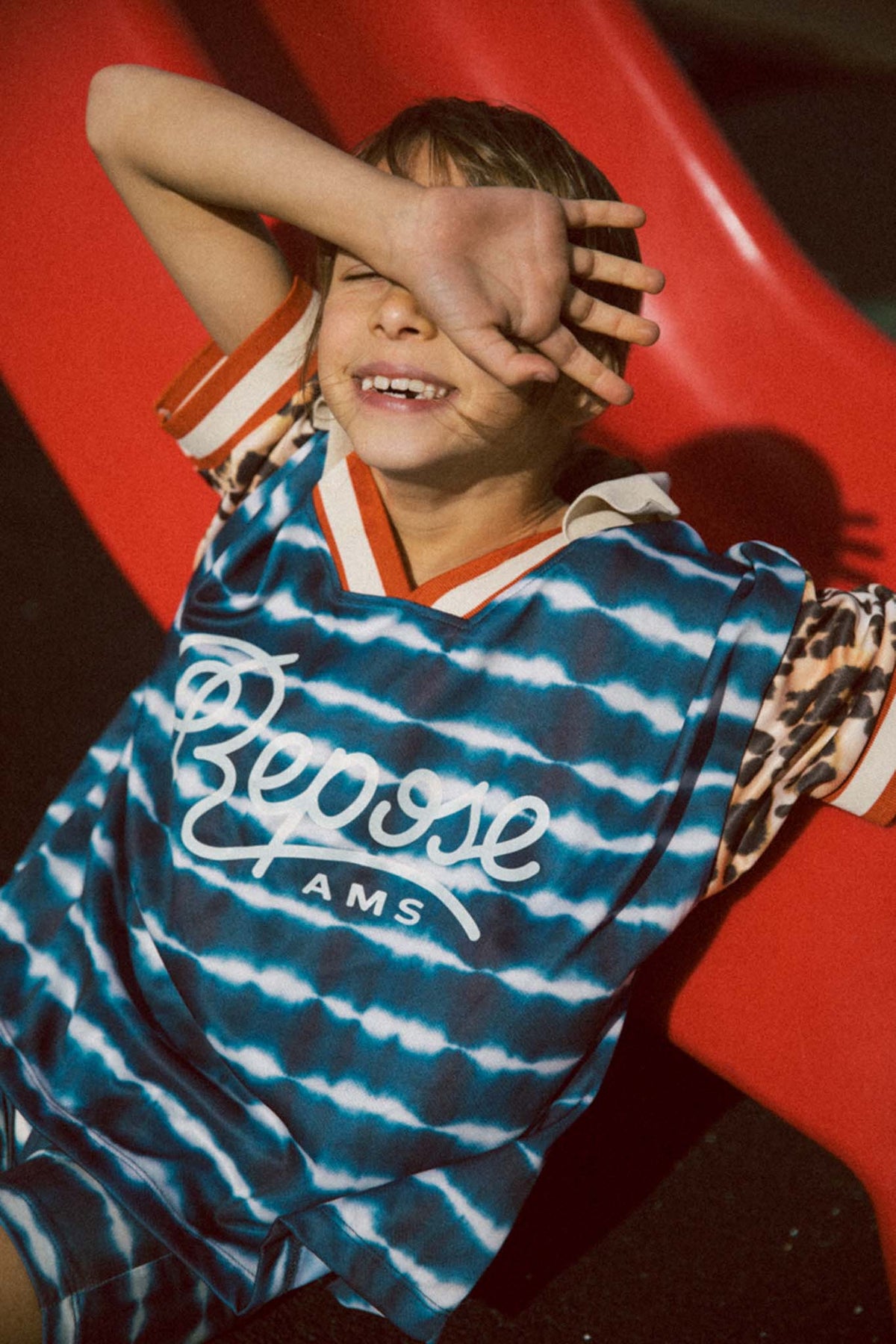 Sport jersey - sea blue tie dye color block