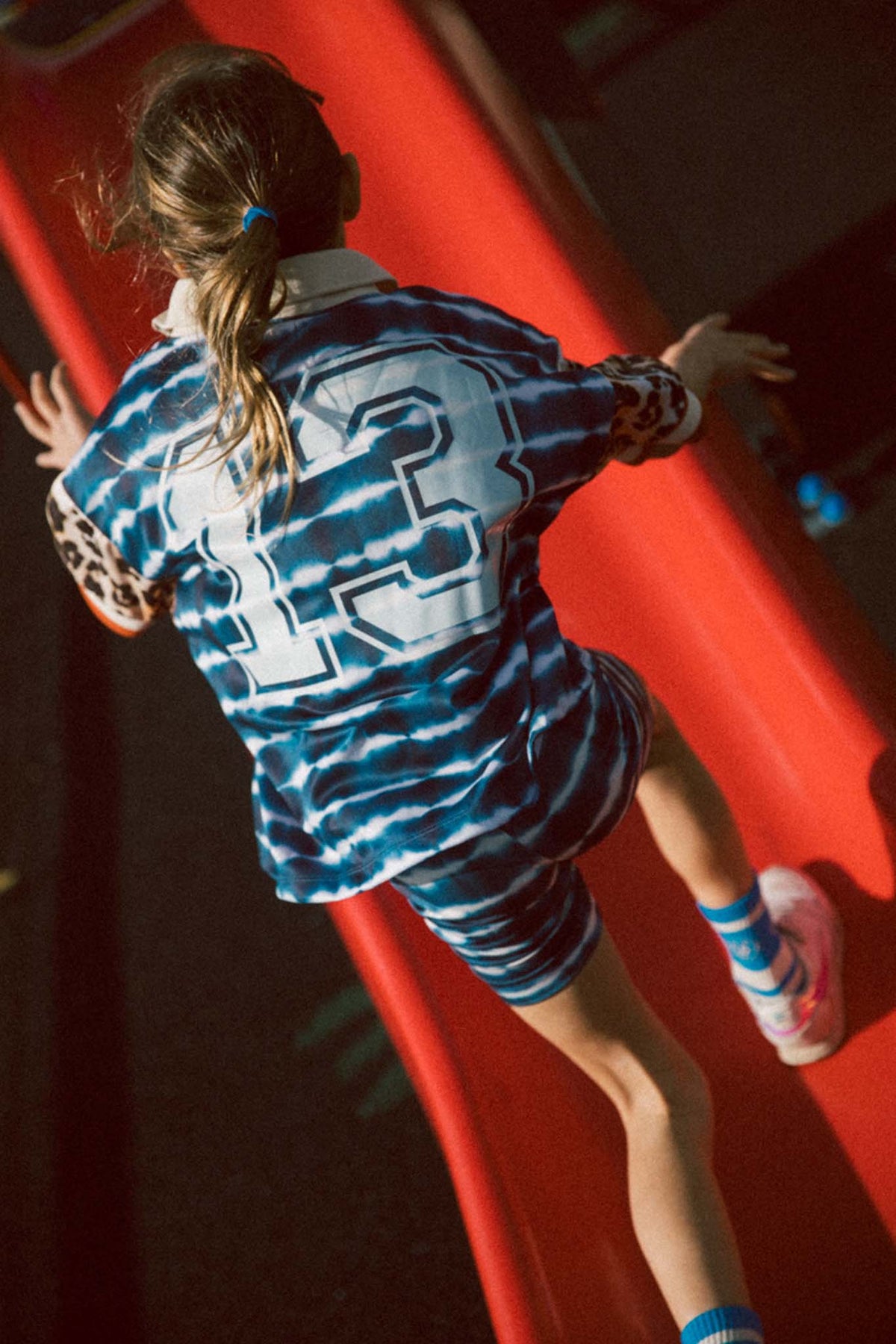 Sport jersey - sea blue tie dye color block