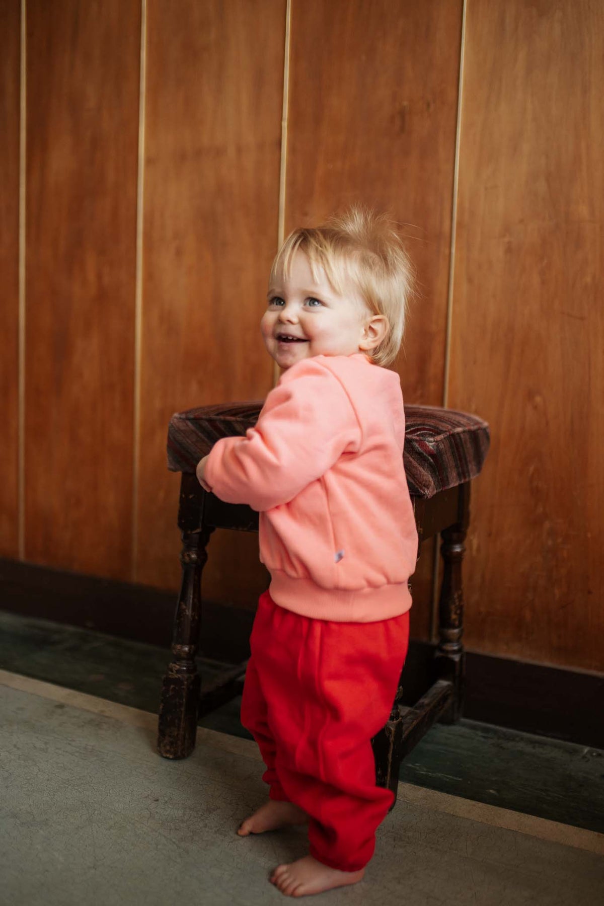 cozy drop sweater - cheeky flamingo