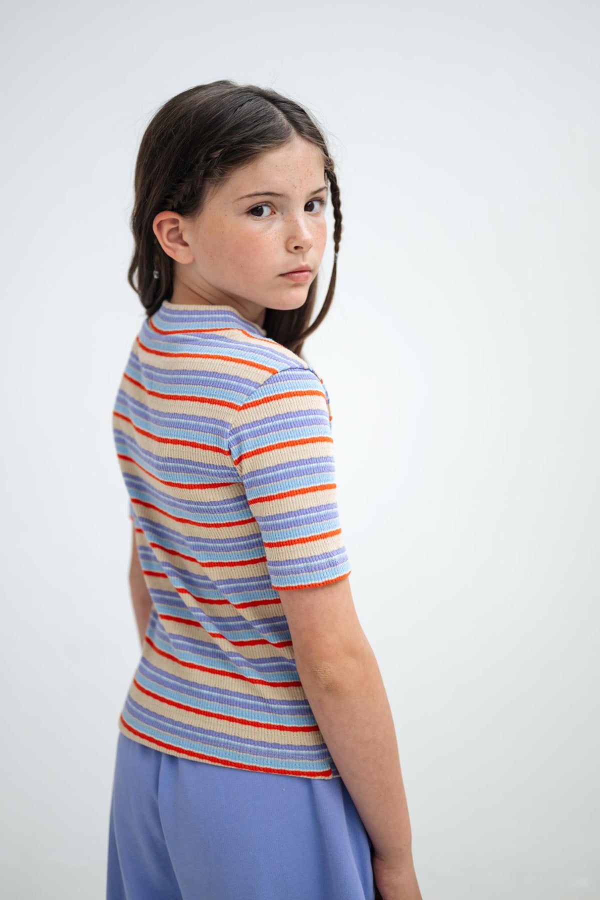 slim tee SS multi stripe