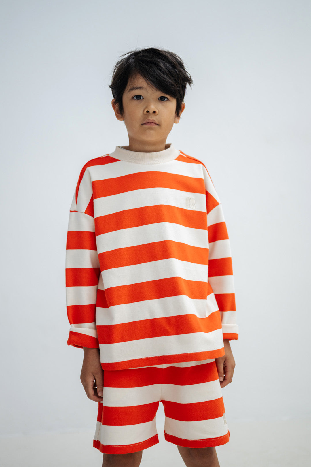 shorty - flame red block stripe