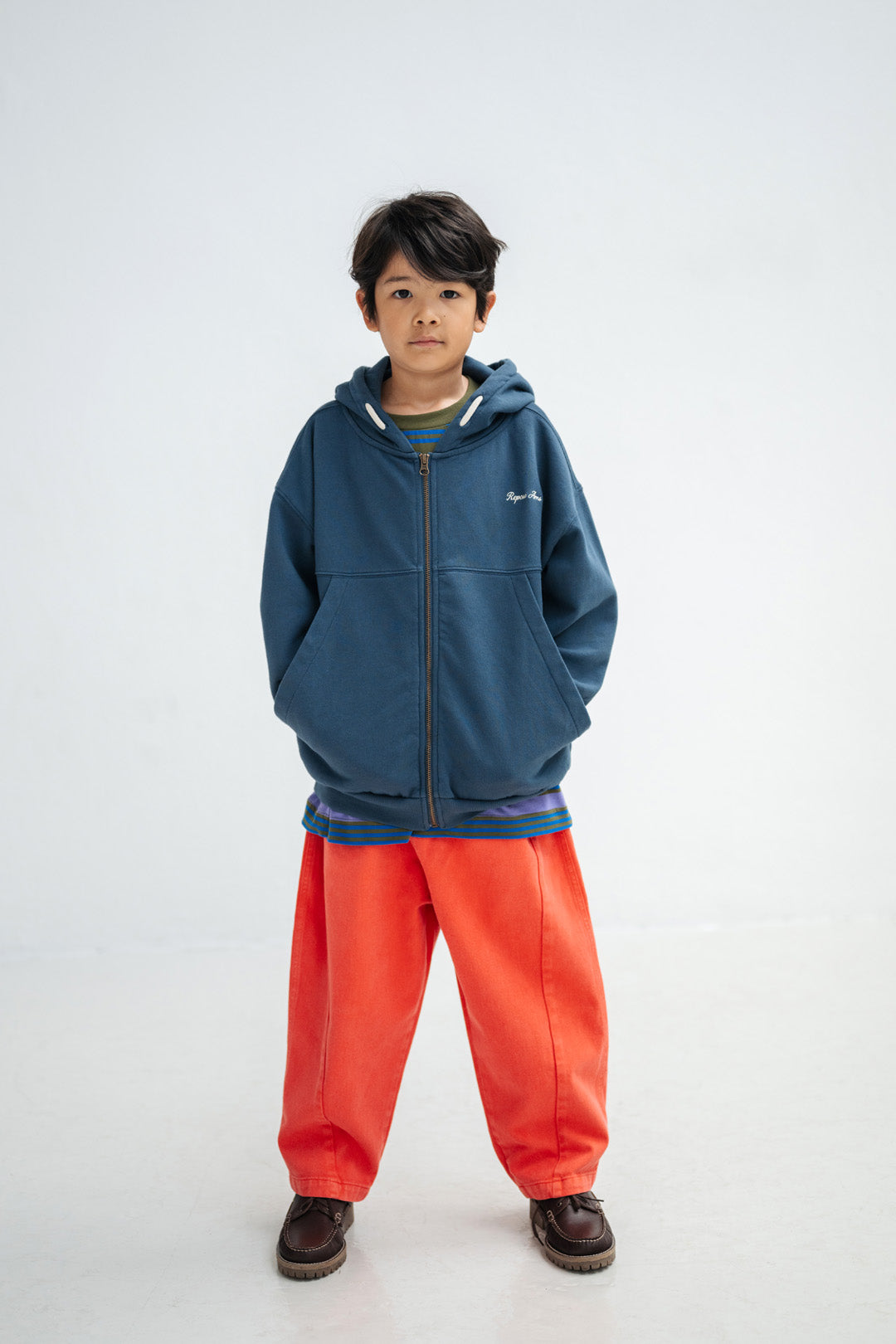 wide pant - washed flame red