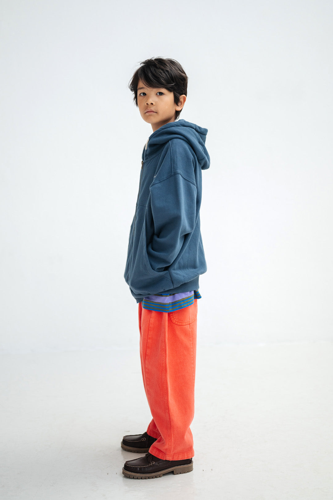 wide pant - washed flame red