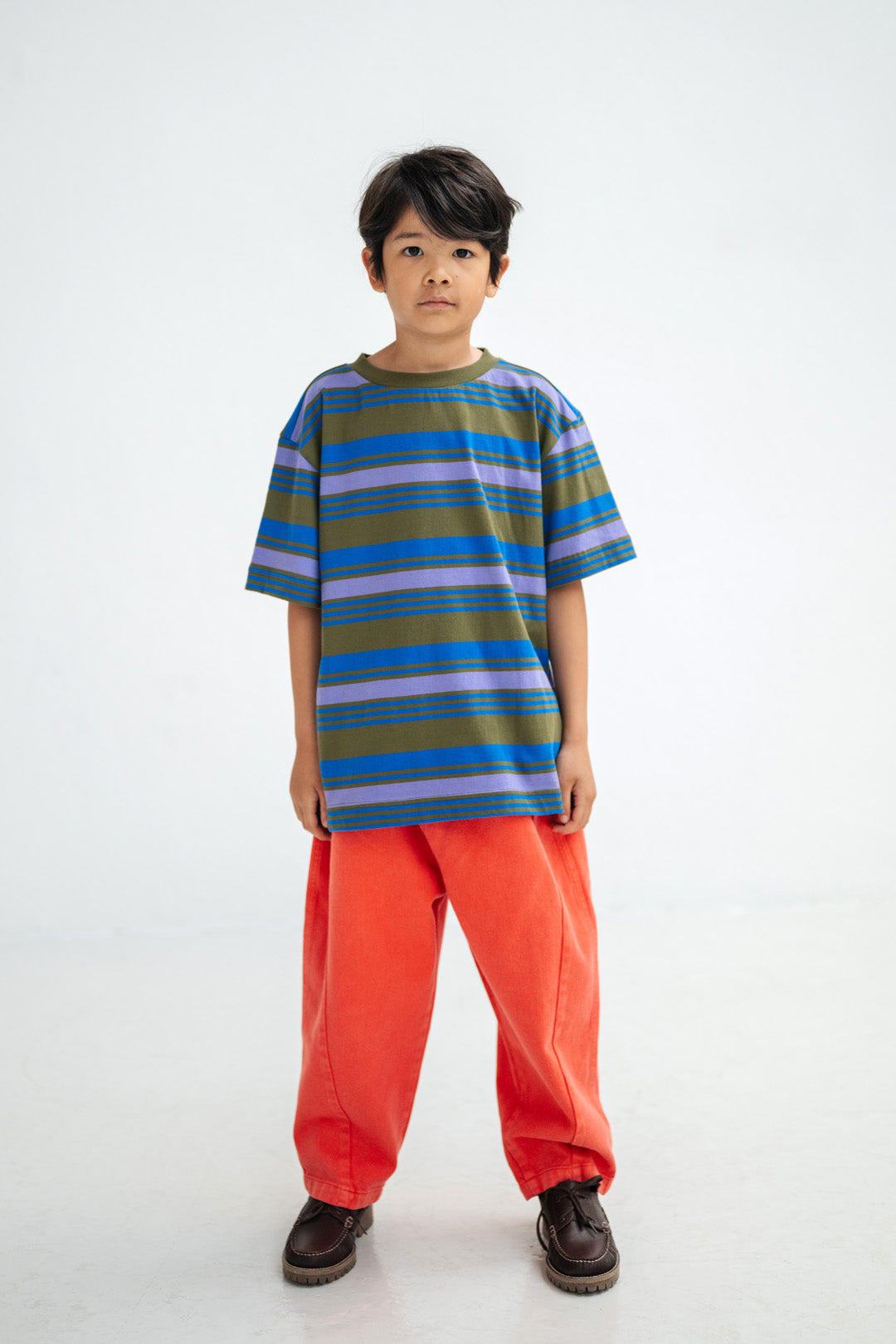 wide pant - washed flame red
