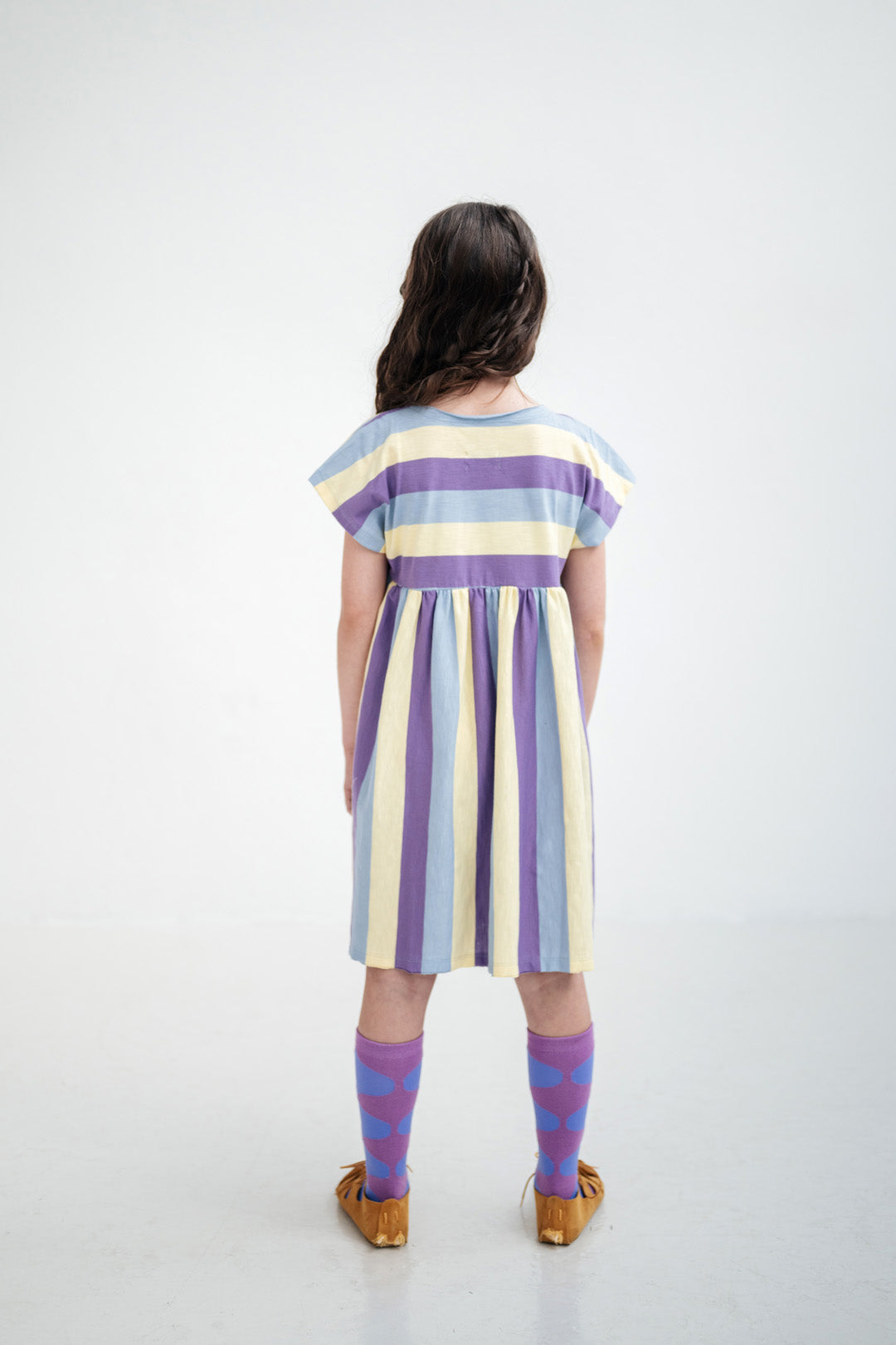 easy dress - tricolor block stripe