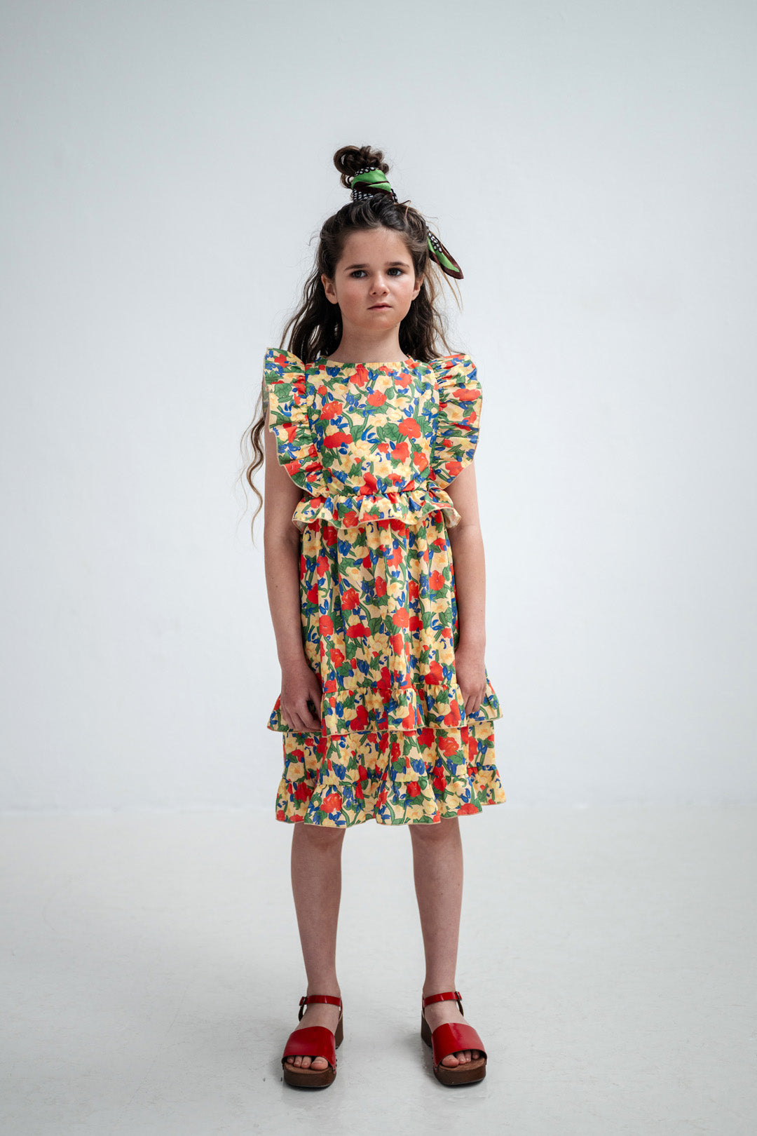swirl dress - wild flower