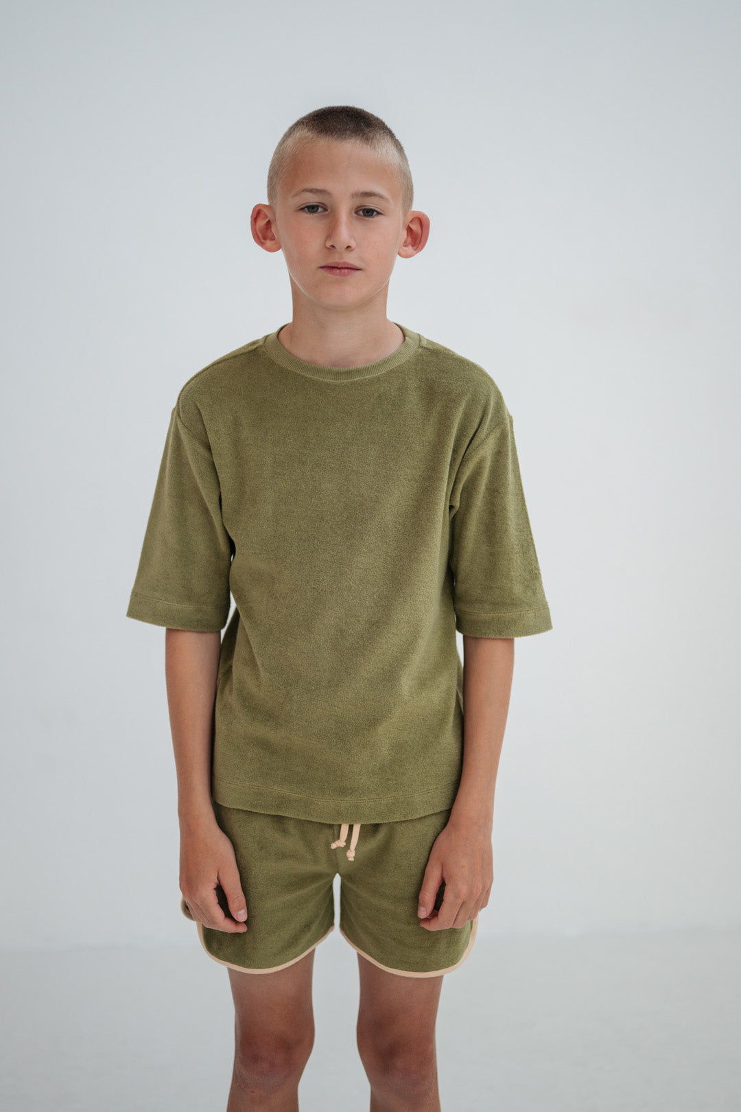 sweat tee - dark khaki