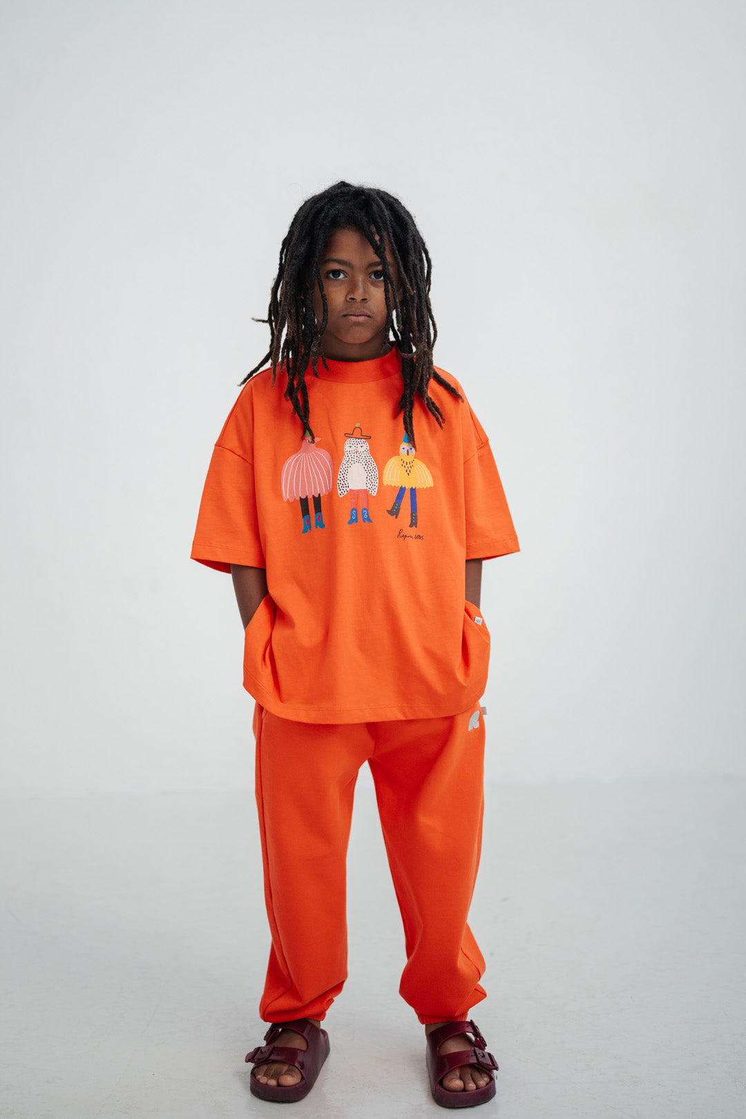 boxy tee - flame red