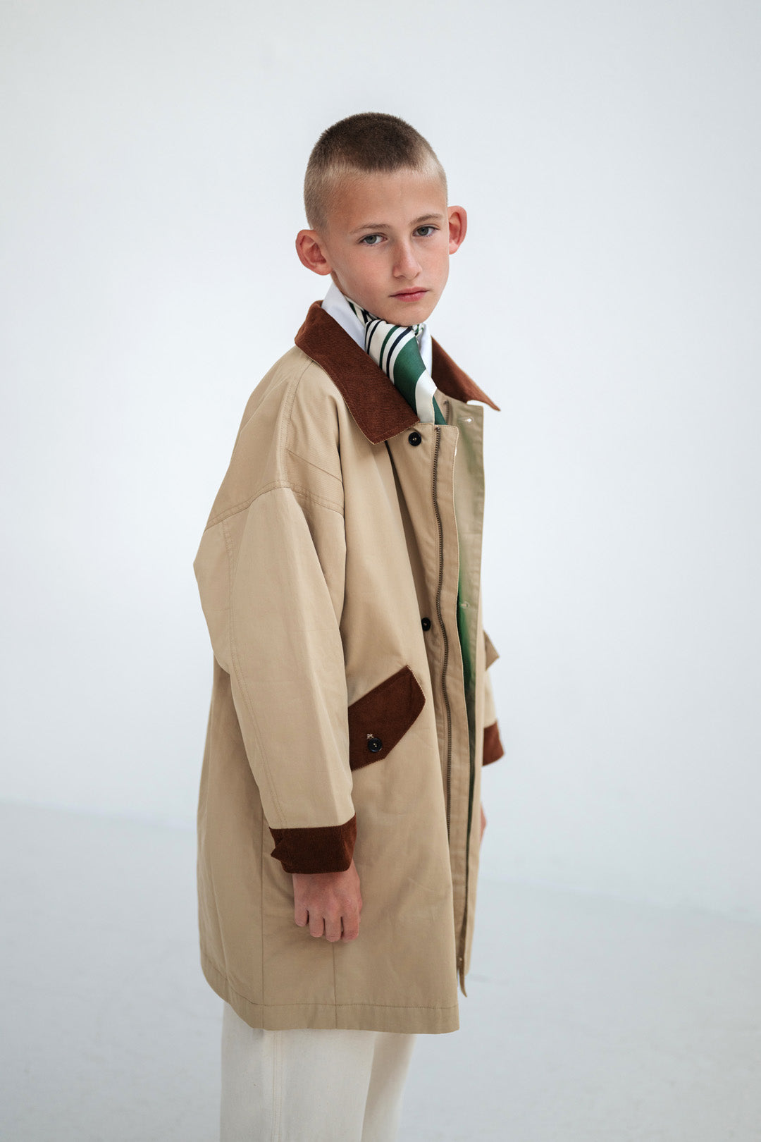 oversized boxy coat - sand