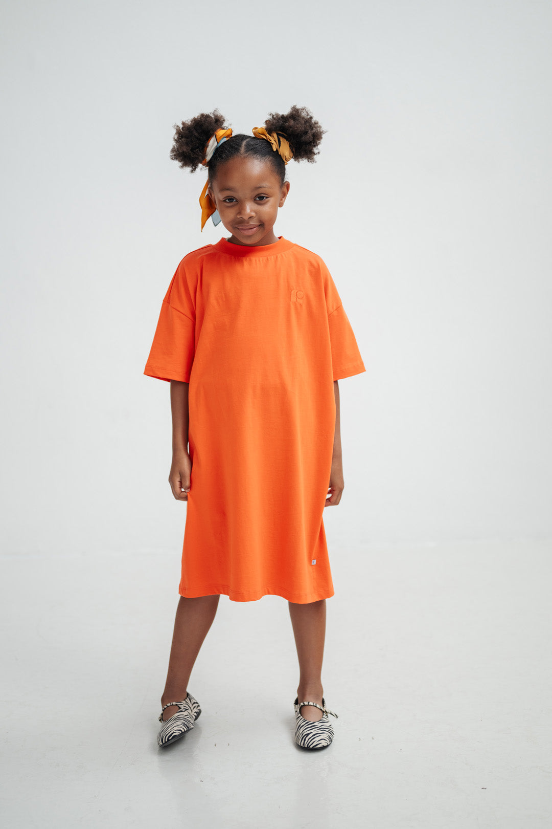 boxy tee dress - flame red