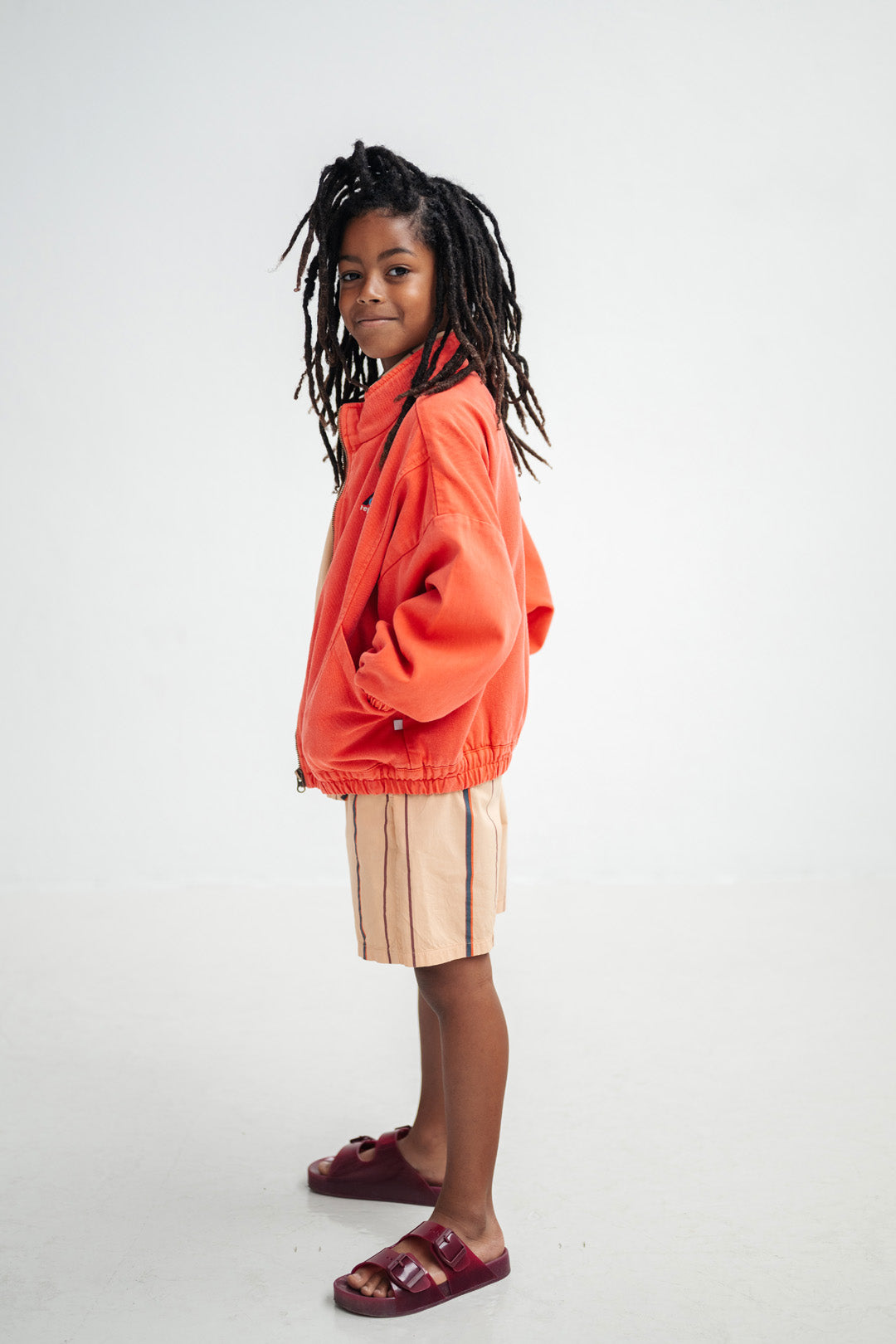 windbreaker - washed flame red