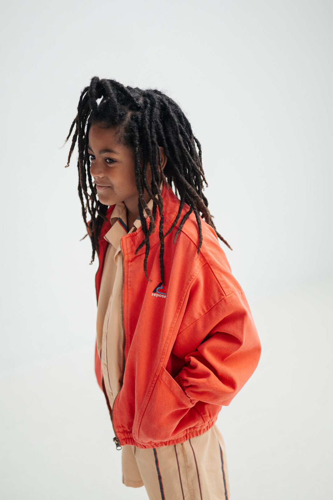 windbreaker - washed flame red