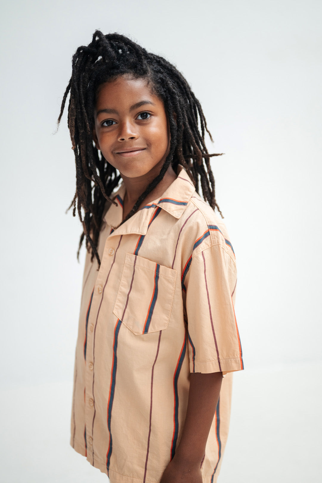 boxy shirt - sand stripe