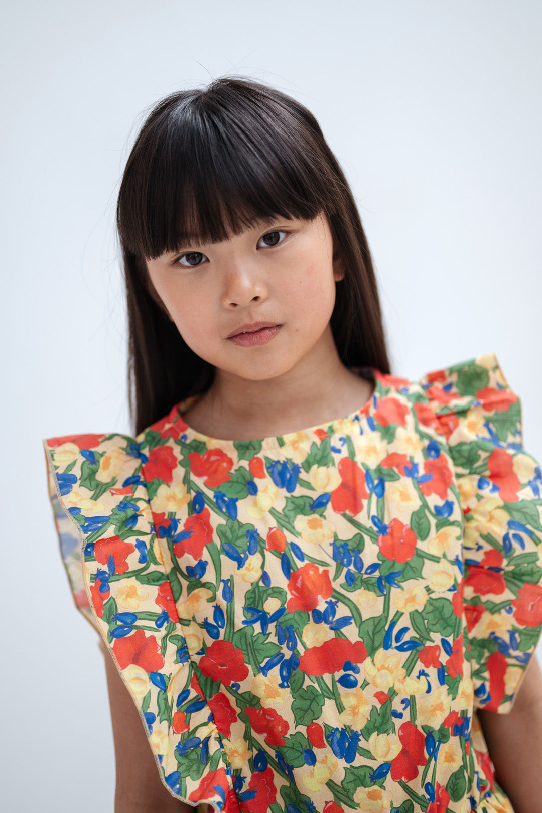 swirl top - wild flower