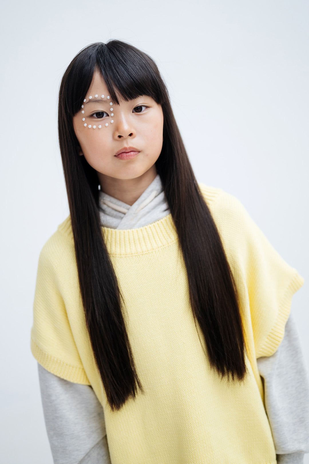 knit boxy top - soft yellow