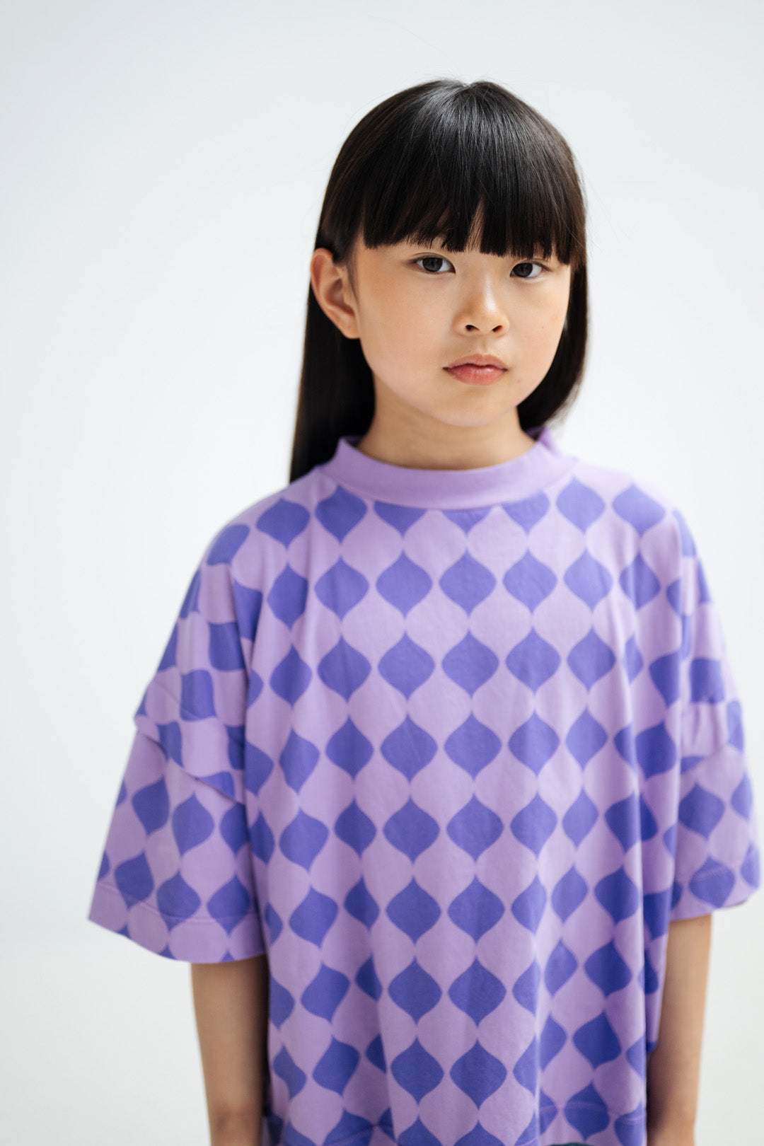 folded pleat tee - soft harlequin