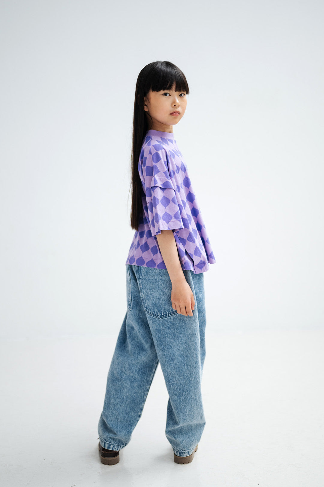 folded pleat tee - soft harlequin