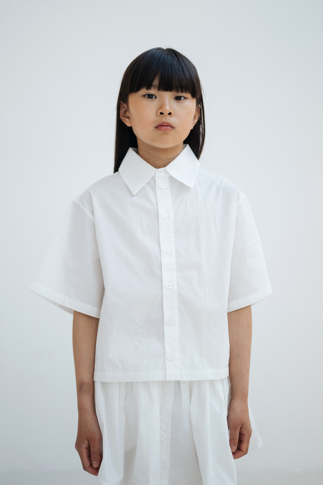 boxy blouse - crips white