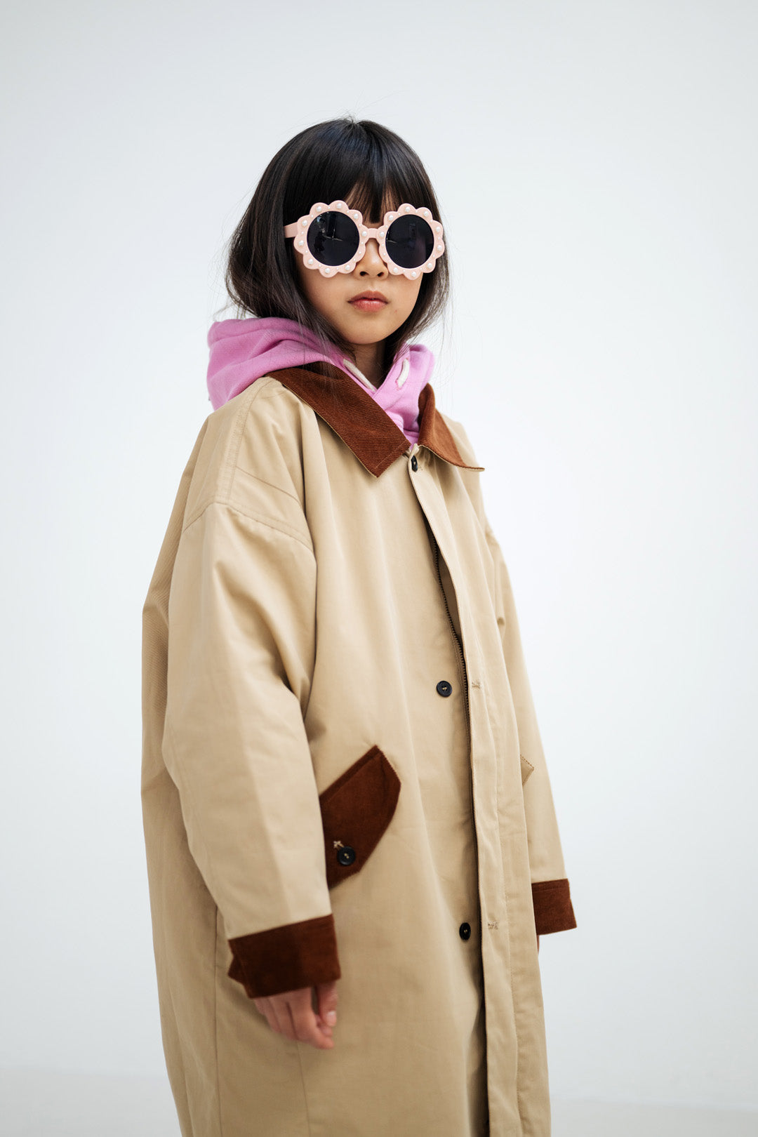 oversized boxy coat - sand