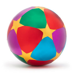 Ratatam Starry Ball in multi color with a metallic finish and star pattern, 30 cm diameter, designed for safe and stylish indoor play, sold un inflated