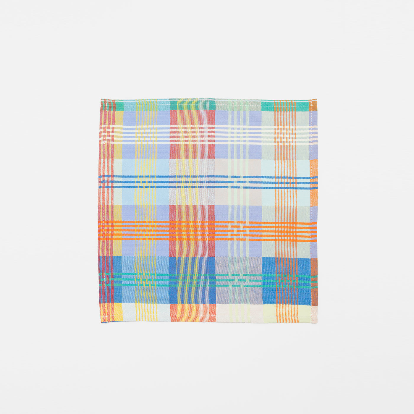 Set of four colorful cotton napkins made from leftover yarns – 40×40 cm – Foekje Fleur – made in Portugal