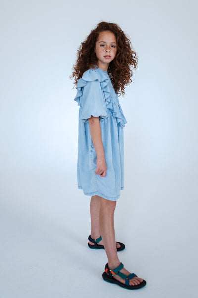 beau dress - bleached blue