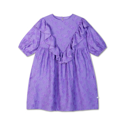 beau dress - floating hearts purple