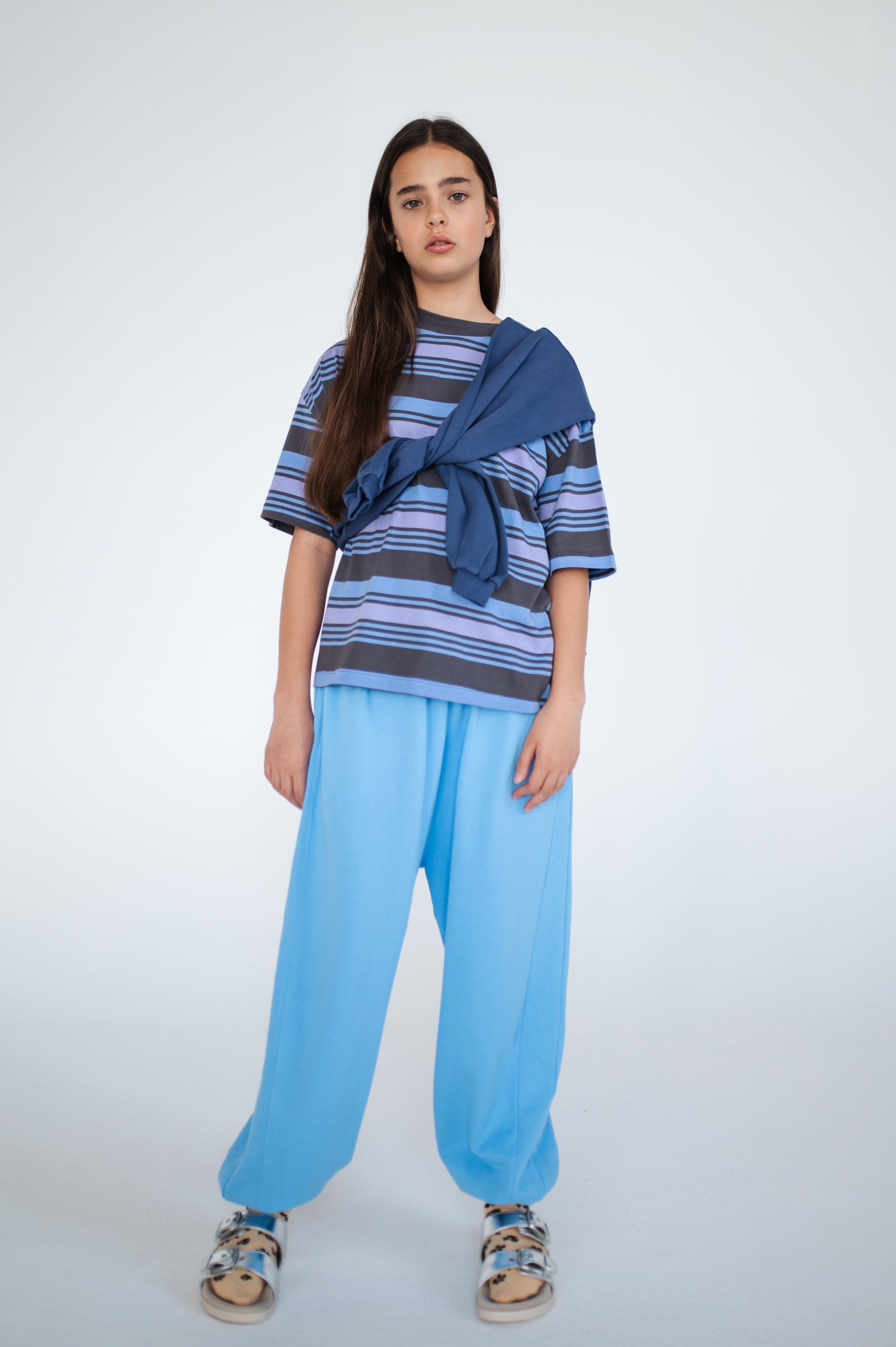 wide sweatpant - summer day blue