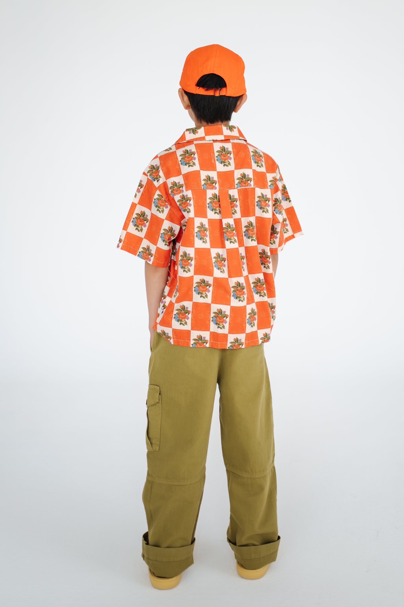 boxy shirt - flower tiles