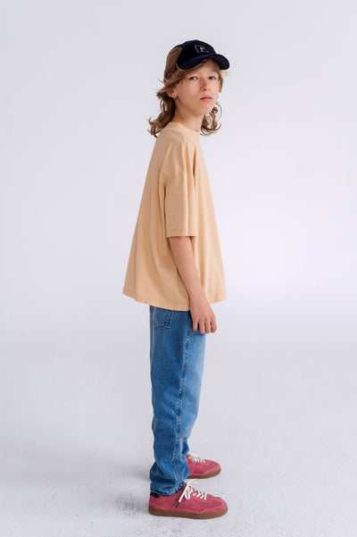 oversized boxy tee - warm beige