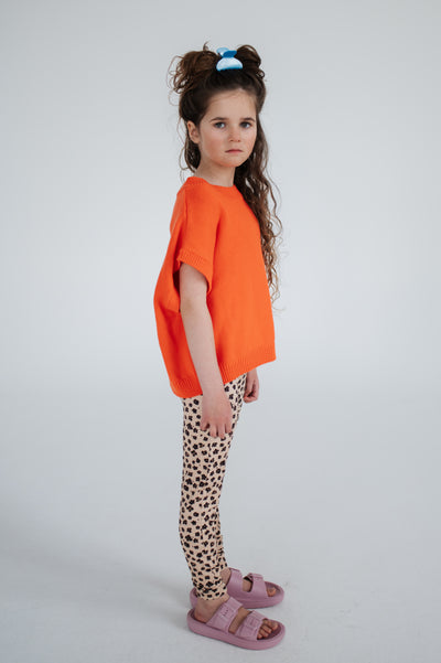 legging - leopard flower