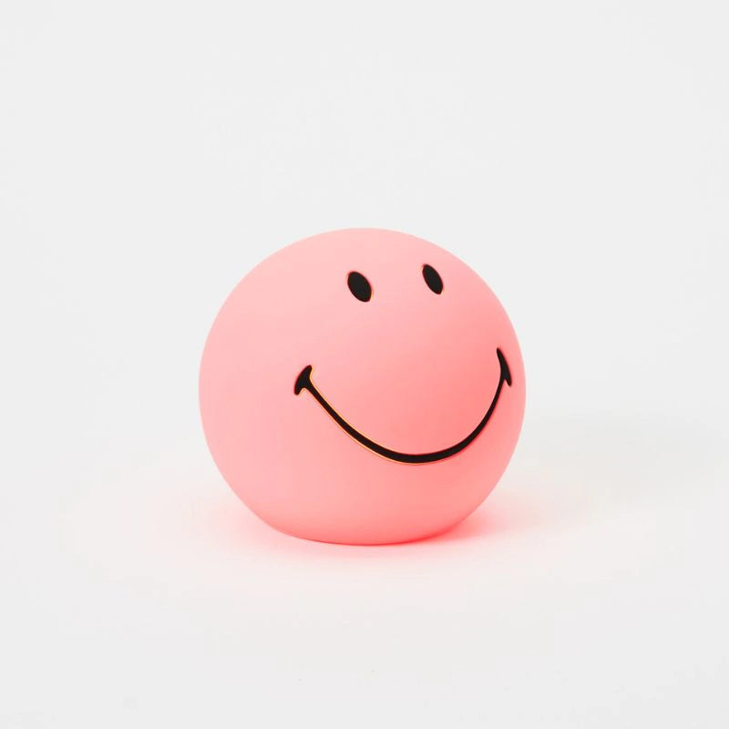 Pink Smiley mini lamp – cute LED night light with soft glow, perfect for kids’ rooms