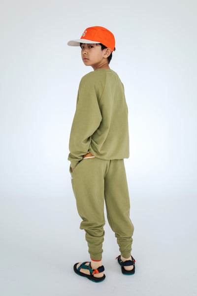 raglan sweater - green moss