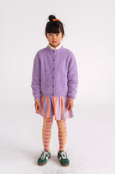 knit cardigan - lilac